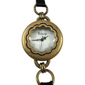 Maximal Art Ladies Watch Goldtone John Wind Vintage 1996 Needs Battery Quartz
